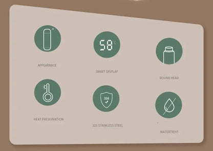 Smart Stainless Thermos Temperature Display 500ml